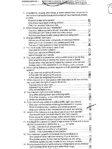 dmv permit practice test 2024